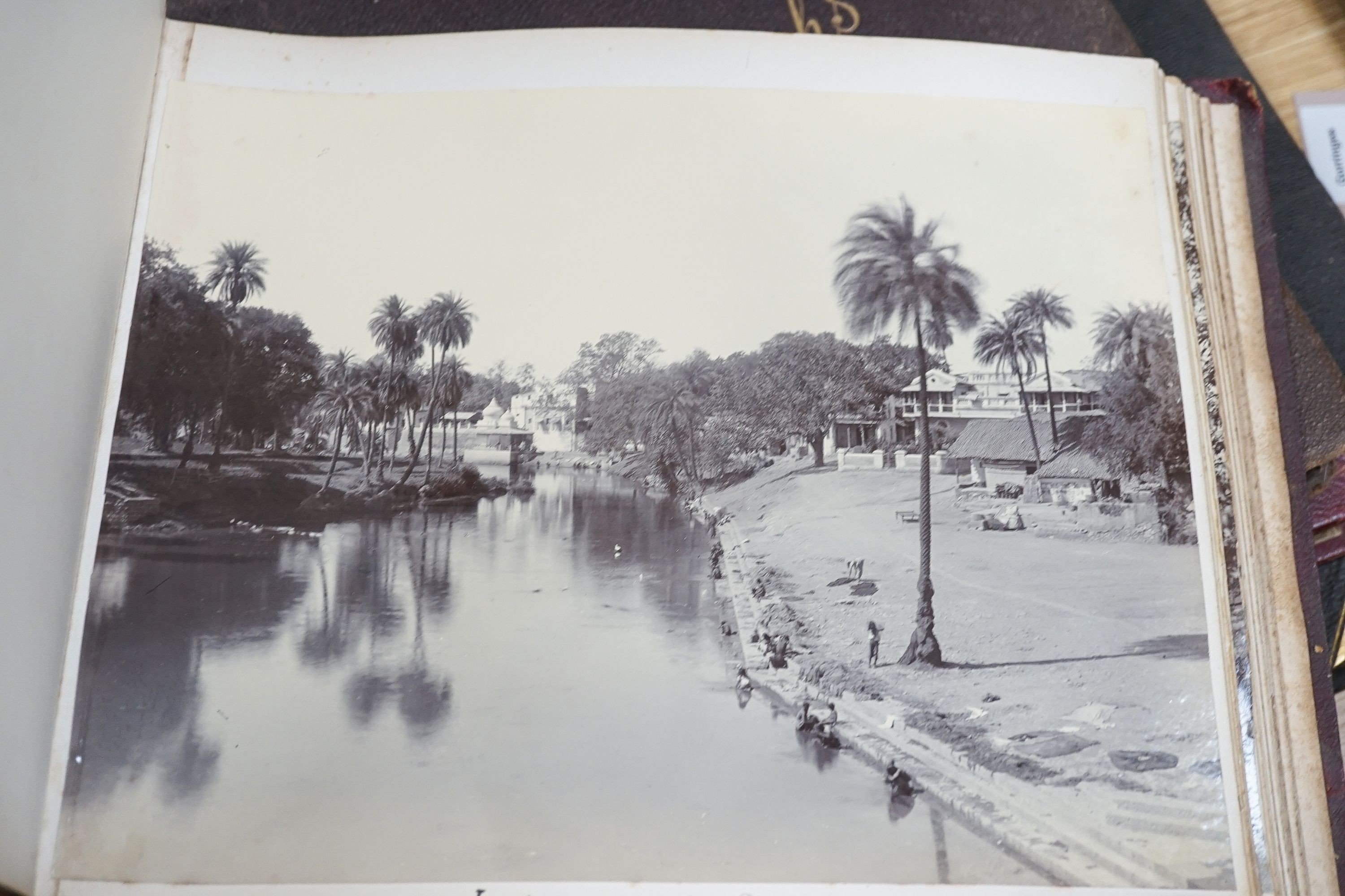 Six albums of late 19th/early 20th century photographs, mainly topographical views, one album India-related
